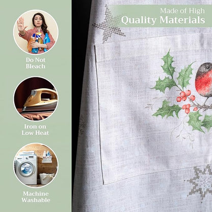 Maison d' Hermine 100% Cotton Apron for women with Pocket Kitchen Chef Apron for Men Cooking Spring Summer