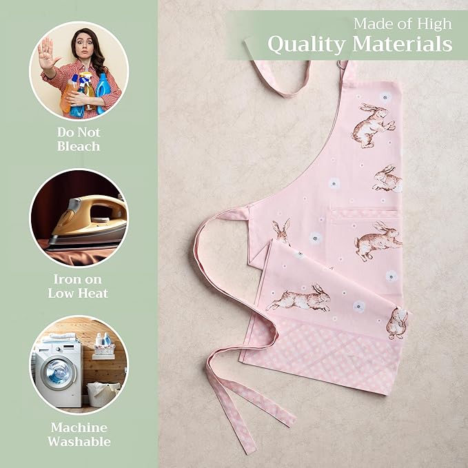Maison d' Hermine 100% Cotton Apron for women with Pocket Kitchen Chef Apron for Men Cooking Spring Summer