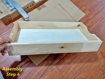 Elysian 11" Slide Out Cabinet Organizer for 15" Pantry, Solid Wood Dovetail Drawer, 21" Deep, Full Extension Side Mount Rails, Includes Spacers for Face Frame & Frameless