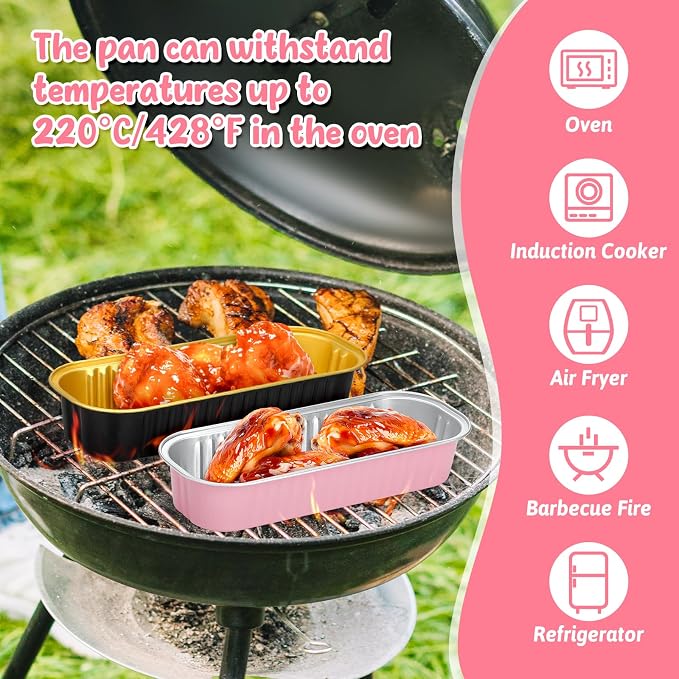 selizo 60 Pack 6.8oz Mini Loaf Baking Cake Pans with Lids, Rectangle Disposable Aluminum Foil Loaf Baking Pans, Small Baking Cake Tins Cup Cake Containers for Individual Cakes (Multi-colored)