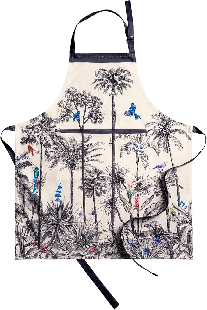 Maison d' Hermine 100% Cotton Apron for women with Pocket Kitchen Chef Apron for Men Cooking Spring Summer