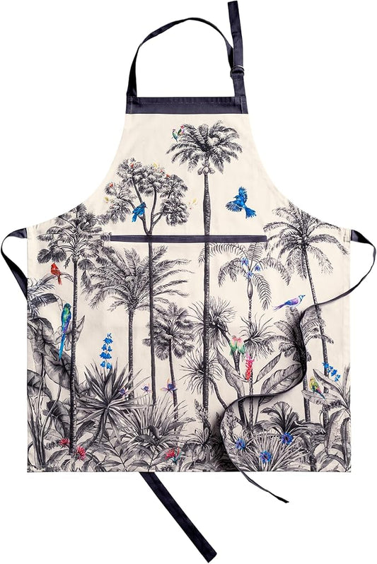 Maison d' Hermine 100% Cotton Apron for women with Pocket Kitchen Chef Apron for Men Cooking Spring Summer