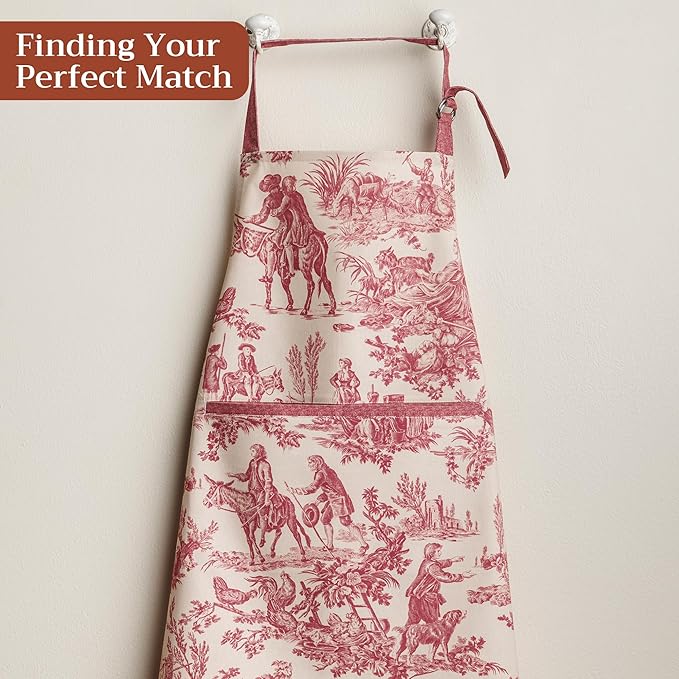 Maison d' Hermine 100% Cotton Apron for women with Pocket Kitchen Chef Apron for Men Cooking Spring Summer