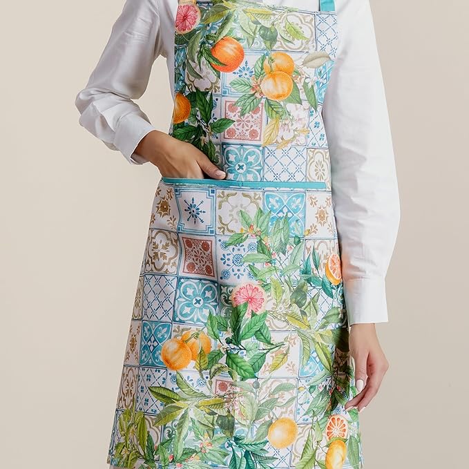 Maison d' Hermine 100% Cotton Apron for women with Pocket Kitchen Chef Apron for Men Cooking Spring Summer