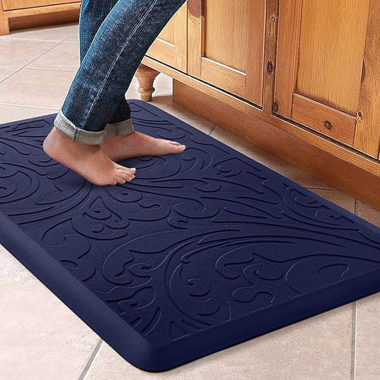 KMAT Kitchen Mat Cushioned Anti-Fatigue Floor Mat Waterproof Non-Slip Standing Mat Ergonomic Comfort Floor Mat Rug for Home,Office,Sink,Laundry,Desk 30"(L) x 20"(W),Blue