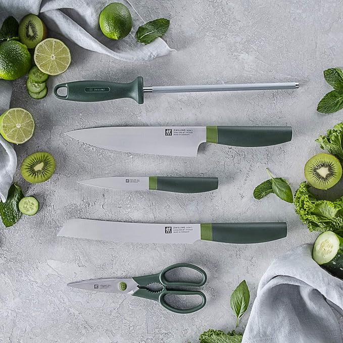 ZWILLING Now S 6-pc Knife Block Set-Lime Green
