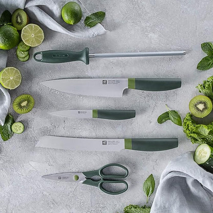 ZWILLING Now S 6-pc Knife Block Set-Lime Green
