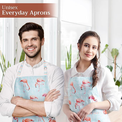 Maison d' Hermine 100% Cotton Apron for women with Pocket Kitchen Chef Apron for Men Cooking Spring Summer