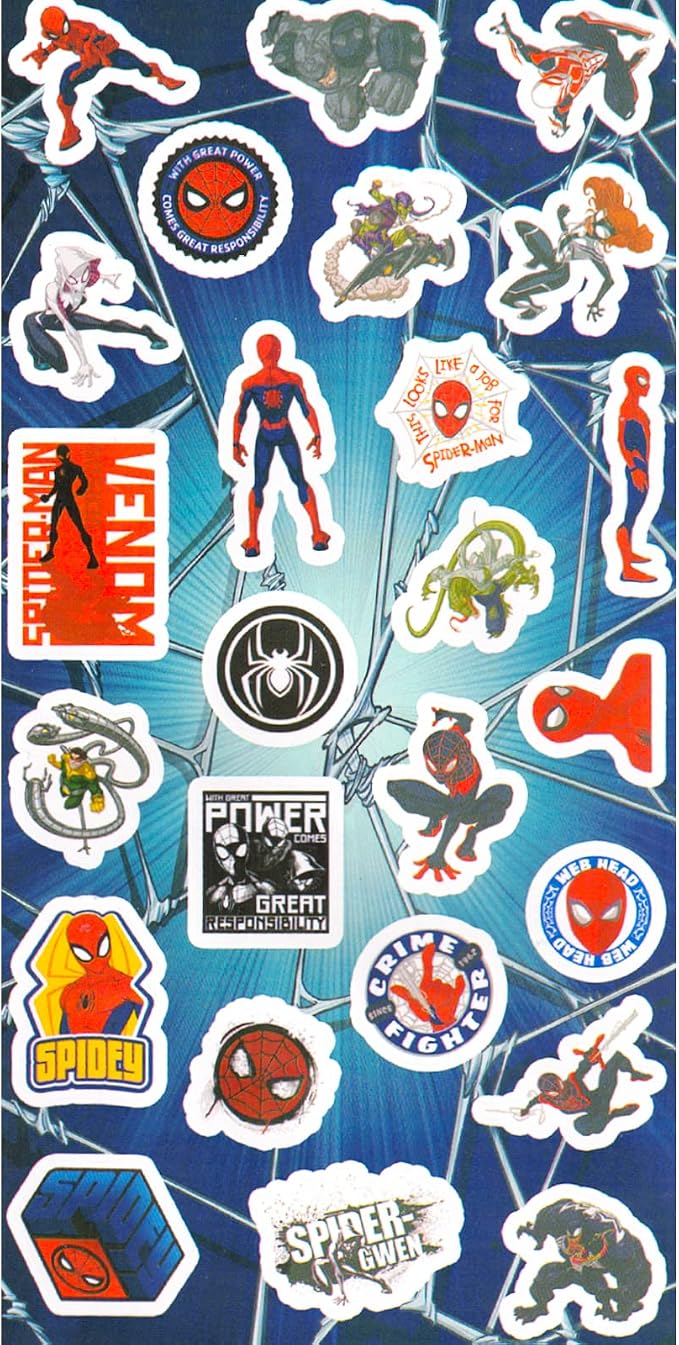 Spidey and His Amazing Friends Lunch Box Set - Bundle of Spiderman Lunch Bag, Water Bottle, Stickers, and More | Spiderverse School Supplies
