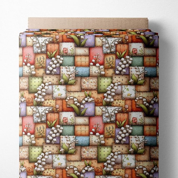 100% Cotton Fabric by the Yard – Turkish Quality Quilting & Sewing Fabric, 1 Yard x 1.69 Yards Wide, Patchwork Cotton for Crafts
