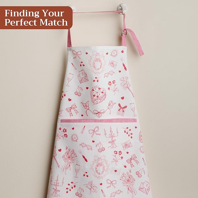 Maison d' Hermine 100% Cotton Apron for women with Pocket Kitchen Chef Apron for Men Cooking Spring Summer