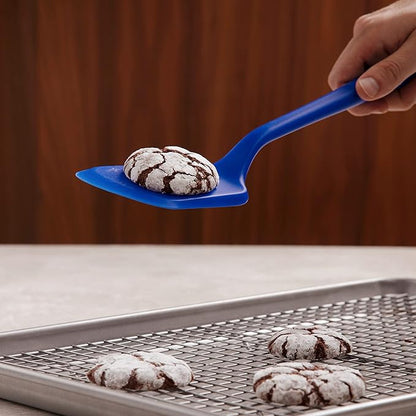 GIR: Get It Right Kitchen Silicone Spatula Turner - Non-Toxic Cooking Utensils for Nonstick Cookware, Cooking and Baking, Mini Flip- 11IN - Slate