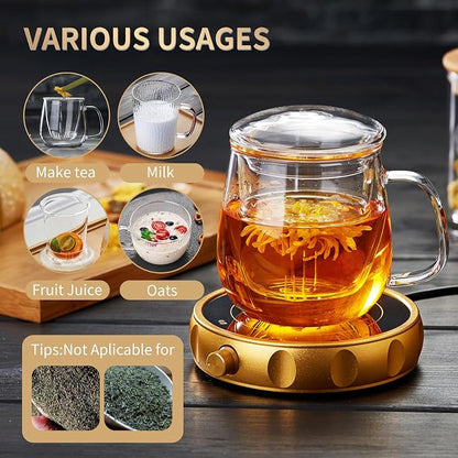 DOPUDO Large Glass Tea Cup, 25.6 oz Borosilicate Glass Tea Mug with Infuser and Lid, Clear Tea Cups for Brewing Scented Tea and Tea Bag.