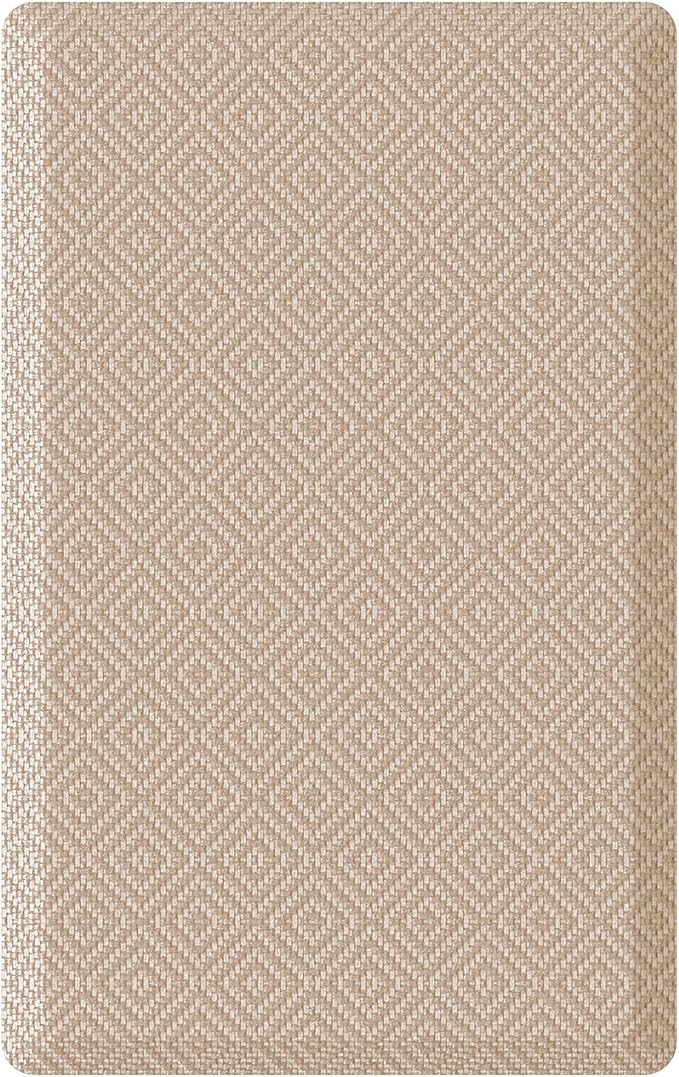 Ophanie Kitchen Mats for Floor, 1/2 inch Thick, 20x32 Anti Fatigue Christmas Cushioned Mat, Kitchen Rug, Waterproof, Comfort Ergonomic Standing Mat for Office, Home, Sink, Beige Non-Slip Ridged Bottom
