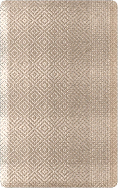 Ophanie Kitchen Mats for Floor, 1/2 inch Thick, 20x32 Anti Fatigue Christmas Cushioned Mat, Kitchen Rug, Waterproof, Comfort Ergonomic Standing Mat for Office, Home, Sink, Beige Non-Slip Ridged Bottom