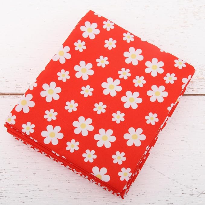 Threadart Exclusive 5 Fat Quarter Bundles - Red Confetti Brights Collection 100% Cotton Fabric - Premium 100% Cotton Quilting Fabric - No Duplicates - Full Size Fat Quarters 18"x21" - Red