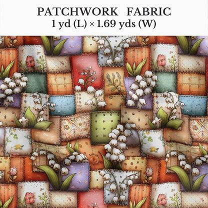 100% Cotton Fabric by the Yard – Turkish Quality Quilting & Sewing Fabric, 1 Yard x 1.69 Yards Wide, Patchwork Cotton for Crafts