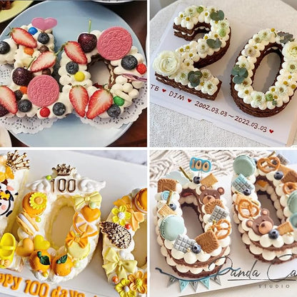 Dioycli Number Cake Molds for Baking 3D Silicone Cake Molds DIY Personalized Cake Pan for Birthday Wedding and Anniversary Number 0 Cake Pan of 10 Inch