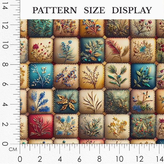 100% Cotton Fabric by the Yard – Turkish Quality Quilting & Sewing Fabric, 1 Yard x 1.69 Yards Wide, Patchwork Cotton for Crafts