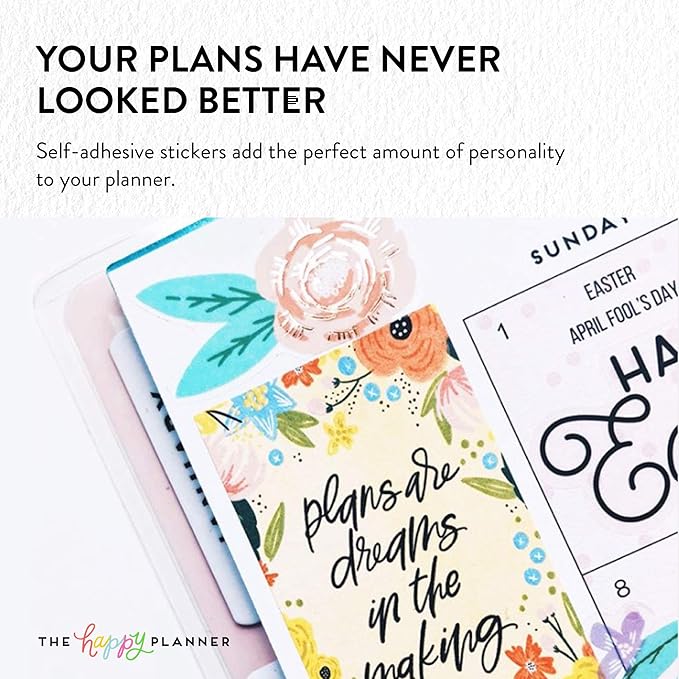 me & my BIG ideas Accessory Book Bundle - The Happy Planner Scrapbooking Supplies - Glam Girl Theme - 4 Sticky Note Pads & 1 ListPad - Multi-Color & Gold Foil Stickers - 20 Sheets, 636 Stickers Total