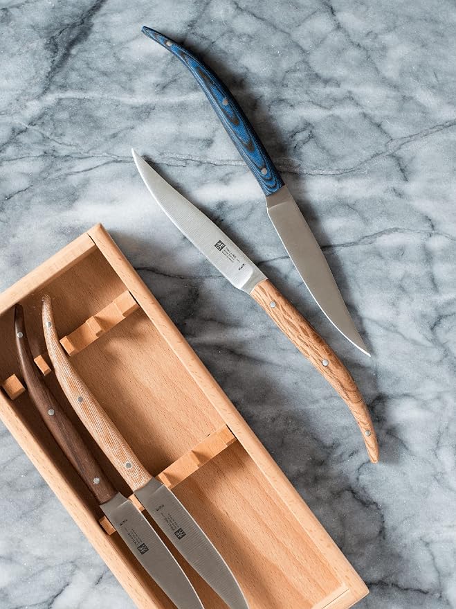 ZWILLING Toro Steak Knife Set of 4, Beechwood Presentation Box