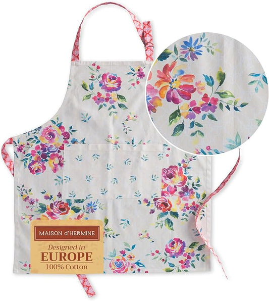 Maison d' Hermine 100% Cotton Apron for women with Pocket Kitchen Chef Apron for Men Cooking Spring Summer