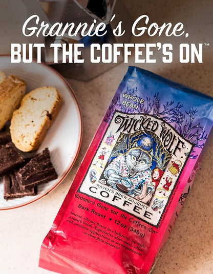 Raven's Brew Coffee Full Bodied Coffee Dark Roast Whole Bean - Wicked Wolf 2lb