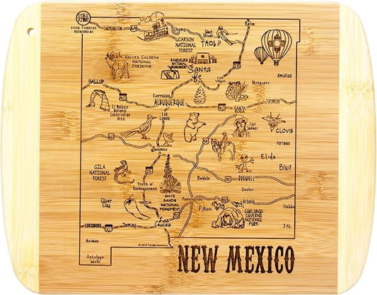 Totally Bamboo A Slice of Life New Mexico State Serving and Cutting Board, 11" x 8.75"
