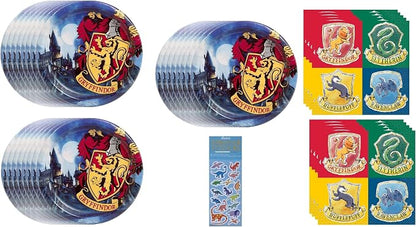 Unique Harry Potter Birthday Party Supplies Bundle Pack includes 24 Lunch Plates and 32 Napkins (Bundle for 24)