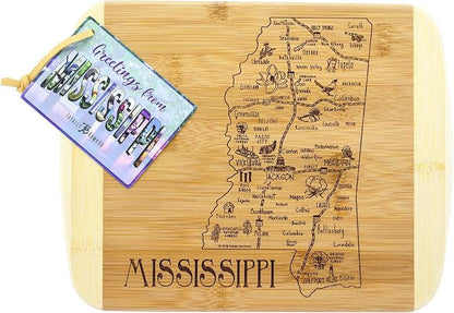Totally Bamboo A Slice of Life Mississippi State Serving and Cutting Board, 11" x 8.75"