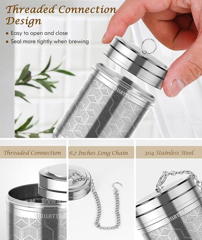 Large Tea Infuser for Loose Tea(1 Pack), 304 Stainless Steel Tea Ball Strainer, Extra Fine Mesh Tea Steeper for Brewing All Kind of Tea, Fits for Most Teapot, Cups or Mugs