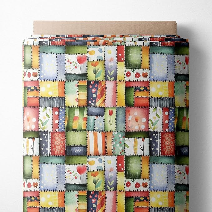 100% Cotton Fabric by the Yard – Turkish Quality Quilting & Sewing Fabric, 1 Yard x 1.69 Yards Wide, Patchwork Cotton for Crafts