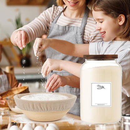 Two 2.7L Large Capacity Transparent Glass Sealed Jars with Lids.Food Storage Jars,Used for Various Food Preservation Jars,Such As Coffee,Rice,Flour,Sugar,Spices,Beans,and Grains