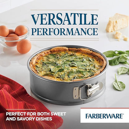 Farberware Nonstick Bakeware 9-Inch Round Springform Pan,Gray,(Pack of 6)