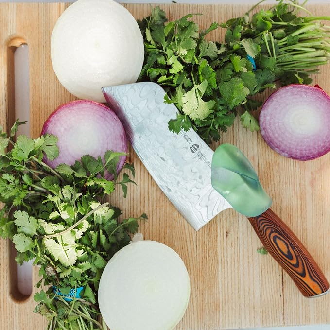 EverGrip Ergonomic Grip for Chef Knife & Kitchen Knives - Helper for Precise Cutting & Improved Cutting Comfort | Cooking Knife Tool Accessory & Pinch Grip Trainer