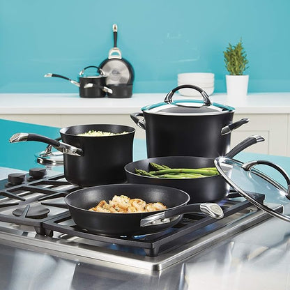 Circulon Symmetry Hard Anodized Nonstick Induction Frying Pan, 8.5-Inch Fry Pan, Black