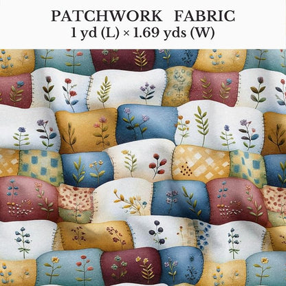 100% Cotton Fabric by the Yard – Turkish Quality Quilting & Sewing Fabric, 1 Yard x 1.69 Yards Wide, Patchwork Cotton for Crafts