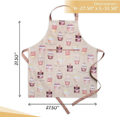 Maison d' Hermine 100% Cotton Apron for women with Pocket Kitchen Chef Apron for Men Cooking Spring Summer