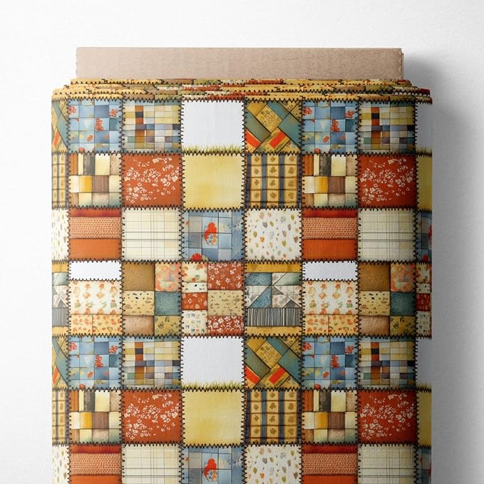 100% Cotton Fabric by the Yard – Turkish Quality Quilting & Sewing Fabric, 1 Yard x 1.69 Yards Wide, Patchwork Cotton for Crafts