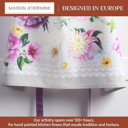 Maison d' Hermine 100% Cotton Apron for women with Pocket Kitchen Chef Apron for Men Cooking Spring Summer