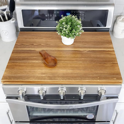 Hanobe Noodle Board Stove Cover: 30” Wood Stove Top Boards with Handles for Electric Gas