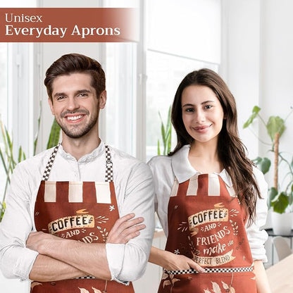 Maison d' Hermine 100% Cotton Apron for women with Pocket Kitchen Chef Apron for Men Cooking Spring Summer