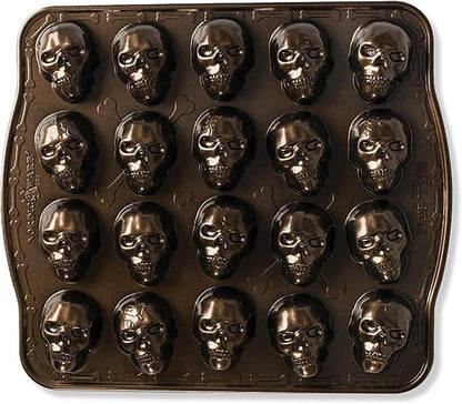 Nordic Ware Skull Bite Cakelet, 2.5 Cups, Bronze