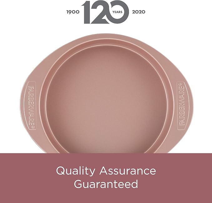 Farberware Nonstick Bakeware, Nonstick Cookie Sheet / Baking Sheet - 11 Inch x 17 Inch, Rose Gold Red