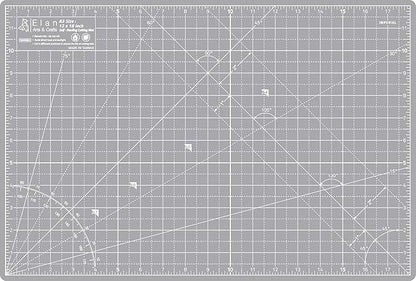Elan Cutting Mat A3 Gray, Self Healing Cutting Mat 12x18 Inch, 5-Ply Craft Board Gray, Hobby Board for Crafts 12x18 Inch