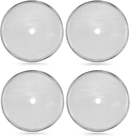 Secura French Press Replacement Screens, Stainless Steel Reusable Mesh Filter for 50 Ounce, 1.5 Liter Coffee Press, 4 Pack