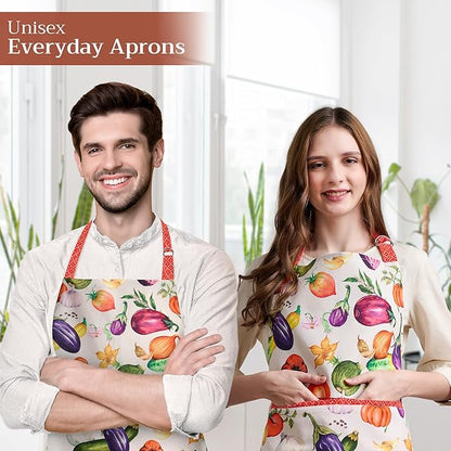 Maison d' Hermine 100% Cotton Apron for women with Pocket Kitchen Chef Apron for Men Cooking Spring Summer