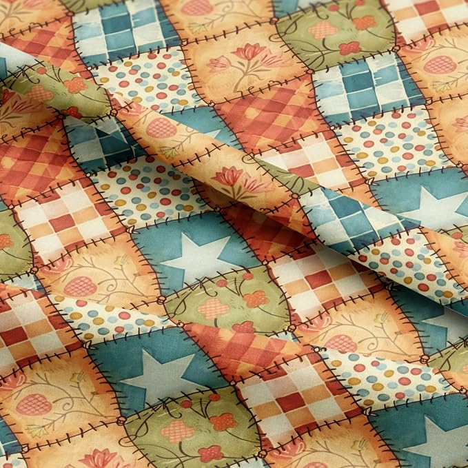 100% Cotton Fabric by the Yard – Turkish Quality Quilting & Sewing Fabric, 1 Yard x 1.69 Yards Wide, Patchwork Cotton for Crafts