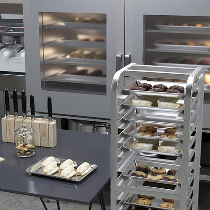 Pack of 12 | 10 in. x 13 in. Quarter Size Aluminum Bun. / Sheet Pan | Ideal for baking, roasting, cooling, prepping, or storing - a must-have in restaurants, bakeries, and busy kitchens.