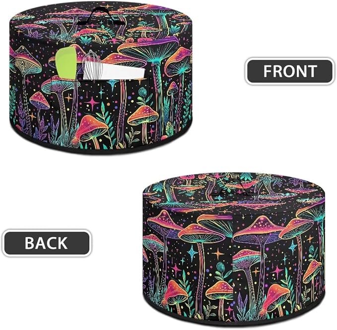 Mushroom Pattern Slow Cooker Cover Protection Crock Fits for Most 6-8 Quart Oval Slow Cooker Dustproof Small Appliance Accessories Decor